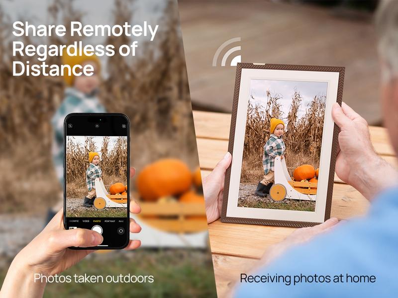 ARZOPA Digital Picture Frame 10.1" Gift idea IPS Touch Screen Digital Photo Frame with 32GB Storage Auto-Rotate Easy Setup to Share Photos or Videos