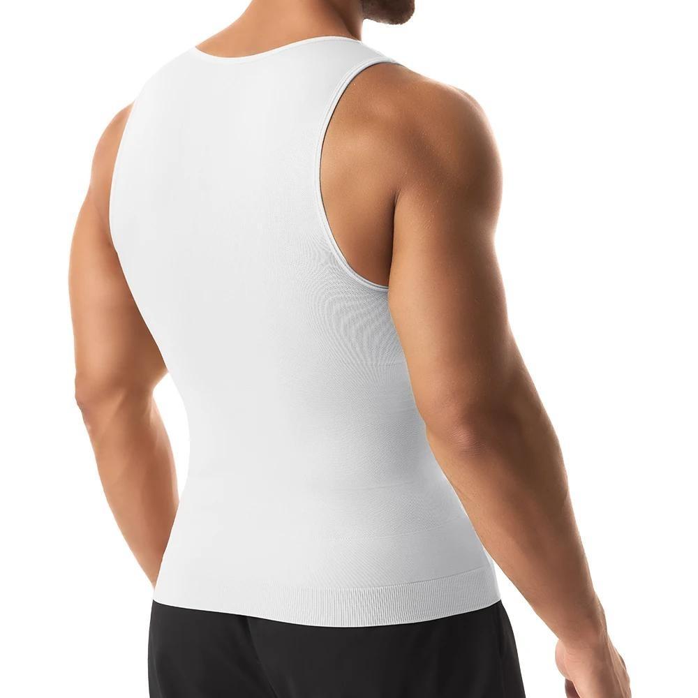 Mens Body Shaper Vest, Gynecomastia Compression Shirts, Tummy Control Undershirts Compression Shirt Men Shapewear Body Shaper Vest Compression Tank Top Undershirt
