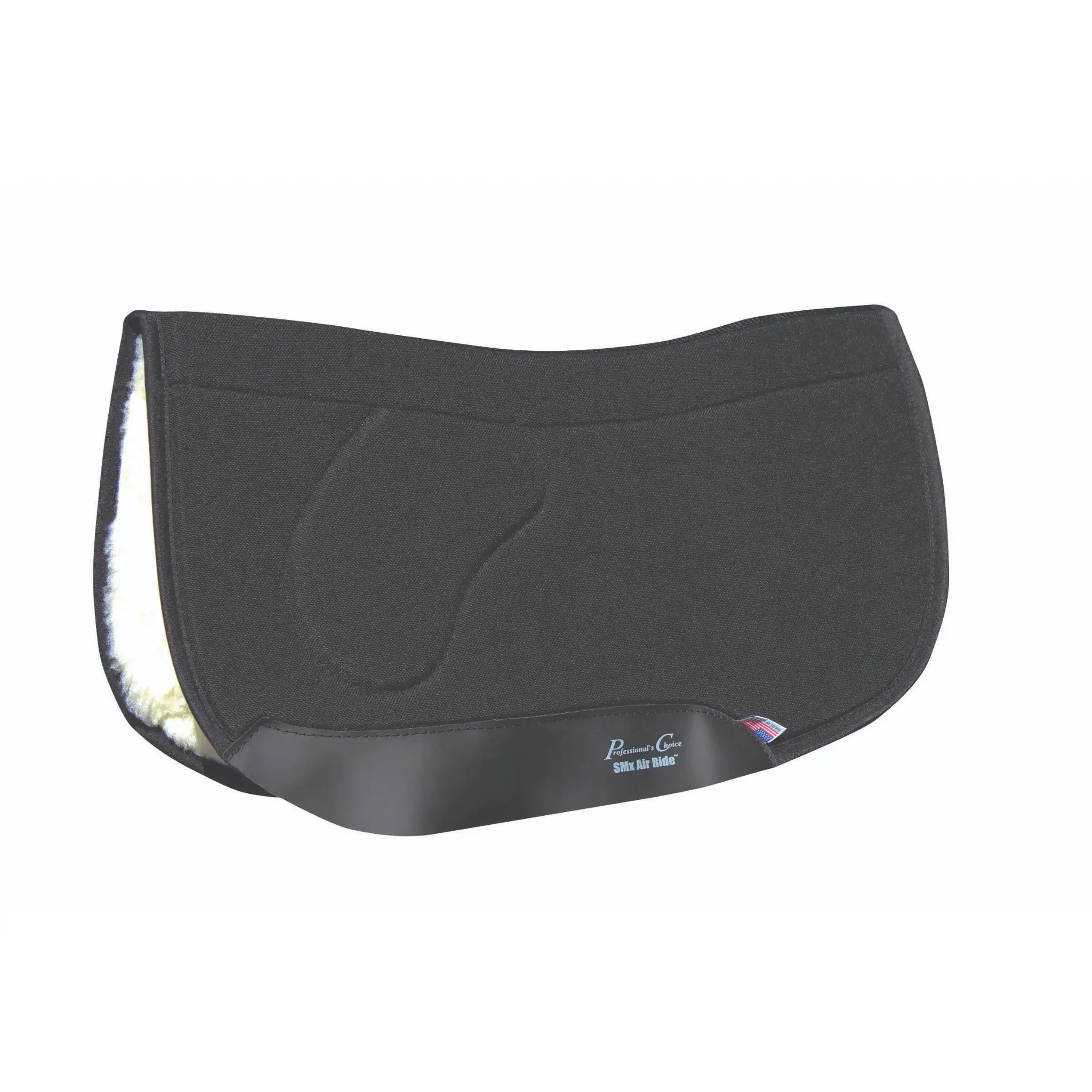 Professional's Choice SMx CJ Square Barrel Ortho Saddle Pad - SMx Air Ride & Fleece Lining Black