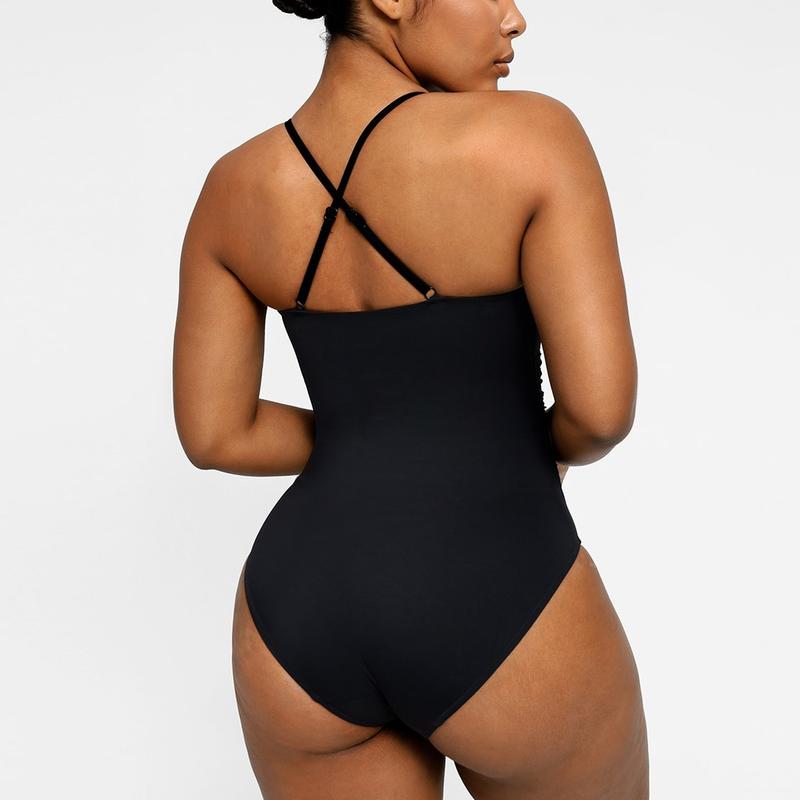 Shapellx Women's Smart Sculpt Shaping Swimsuit U-Ring Cut Out Slimming Swimwear One Piece Tummy Tucking Bathing Suit