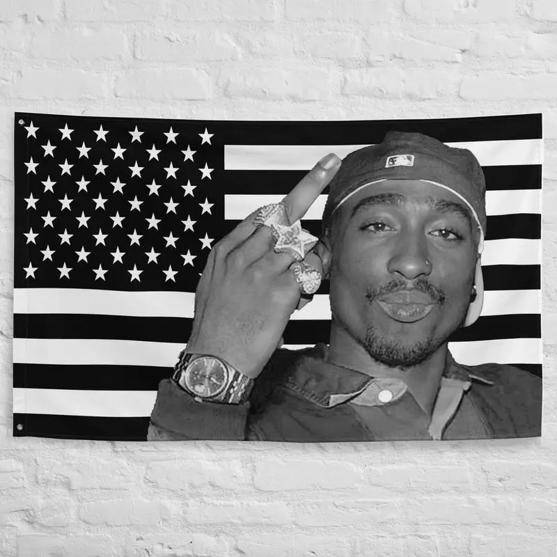 Tapestry  Tupac American Flag - Hip Hop Legend Tapestry 40in*60in Tapestry Decor