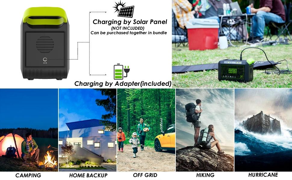 MARBERO 24,000mAh 88.8Wh Portable Power Station Fast Charging with 80W AC Outlet (120W Peak) 8 Output Ports Lithium-ion Battery Pack Built-in Flashlight for Hiking Camping Essentials Hurricane Emergency