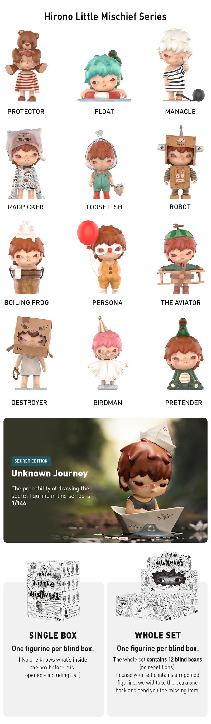 POP MART Hirono Little Mischief Series, Blind Box, Mystery Box