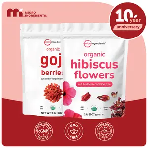 Eva's Berries and Flowers Bundle: Goji Berries 2lb & Hibiscus Flowers 2lb