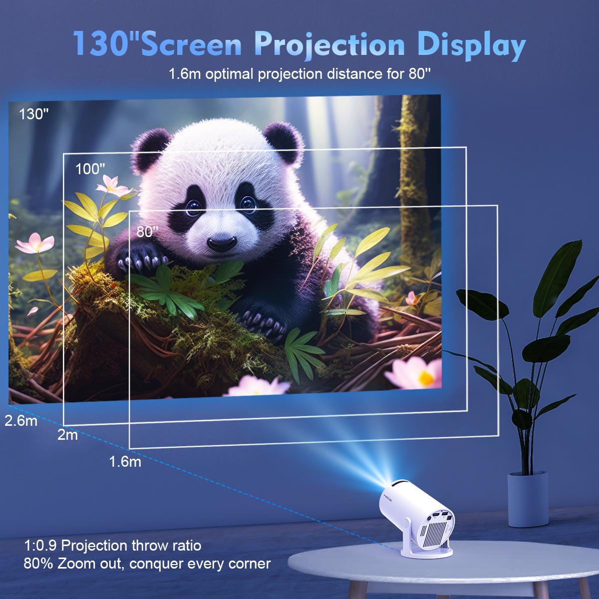 [US warehouse] Magcubic HY300Pro Mini Projector 8K 4K Decode Android 14.0 Built-in HiFi Speaker Dual WIFI6 290ANSI BT5.4 Native 1280*720P 0.8:1 Throw Ratio Allwinner H726 Home Cinema Smart Portable Upgraded HY300Pro