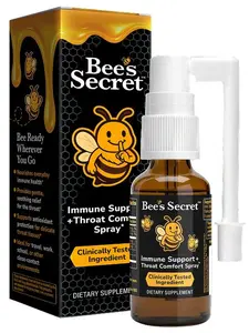Bee’s Secret Bee Propolis Spray with Manuka Honey – Clinically Tested Throat & Immune Support with Standardized Promunel Bee Propolis & Zinc – Alcohol-Free, Fast Relief for Seasonal Wellness – 1 oz Healthcare