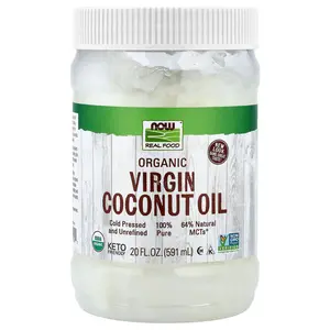 NOW Foods Real Food, Organic Virgin Coconut Oil, 20 fl oz (591 ml)