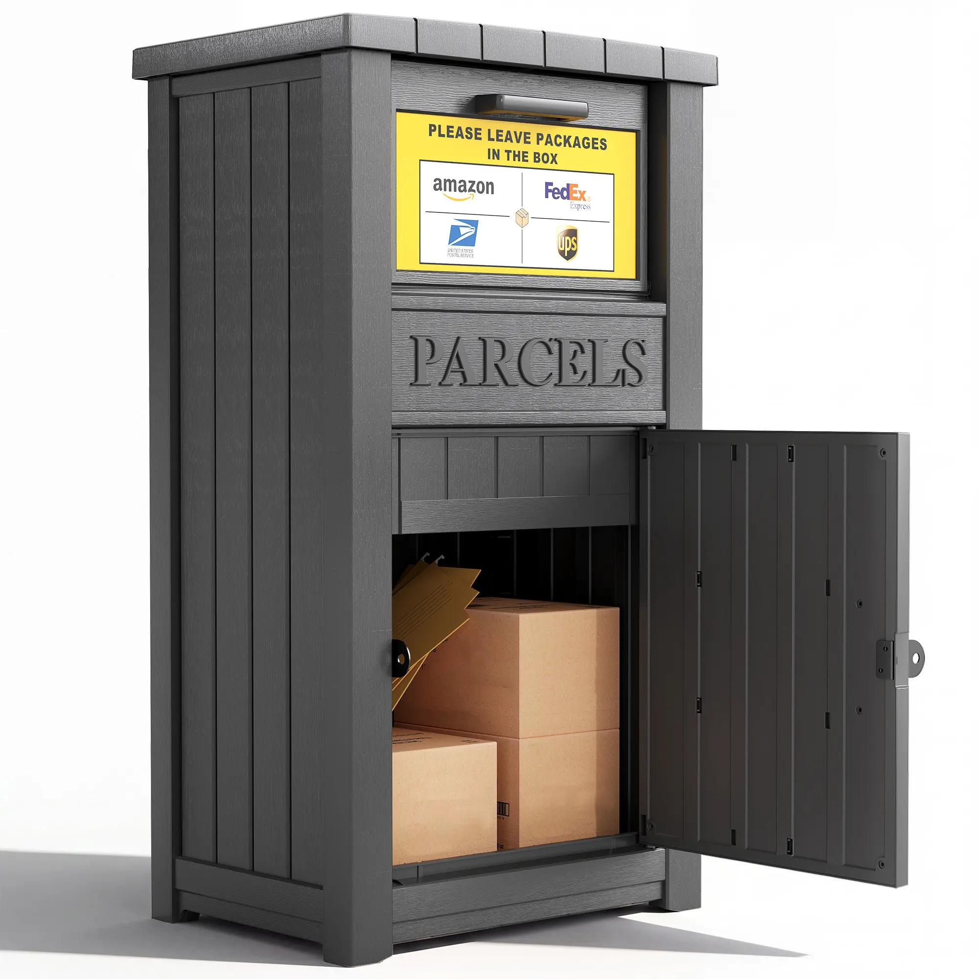 Outdoor Package Delivery Box, Lockable, Theft-Proof, and Waterproof Outdoor Delivery Box, Suitable for Porches, Curbsides, and Residential Areas, Outdoor Package Delivery Box,Summervibes Parcels Security