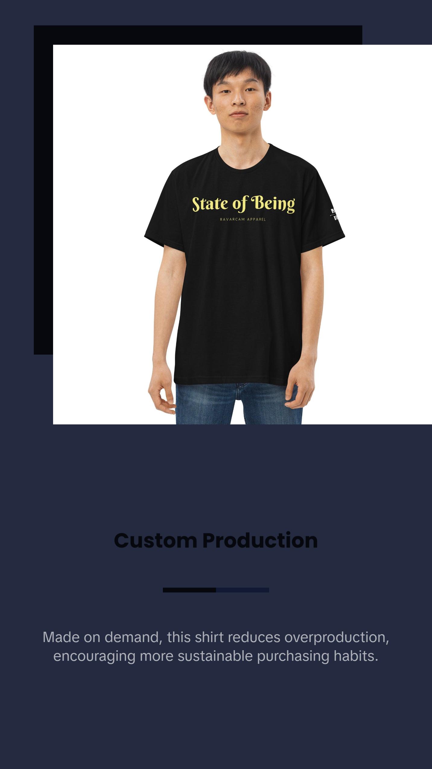 State of Being. Men's fitted straight cut t-shirt