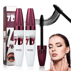 7D Waterproof Volumizing Mascara, Long Lasting Curling Eye Makeup, Smudge Proof Clump Free Lash Mascara, Build Thick Flexible Lashes, Sweat Resistant for All Day & Special Occasion, No Need False Eyelashes Essential Daily Cosmetic for Women