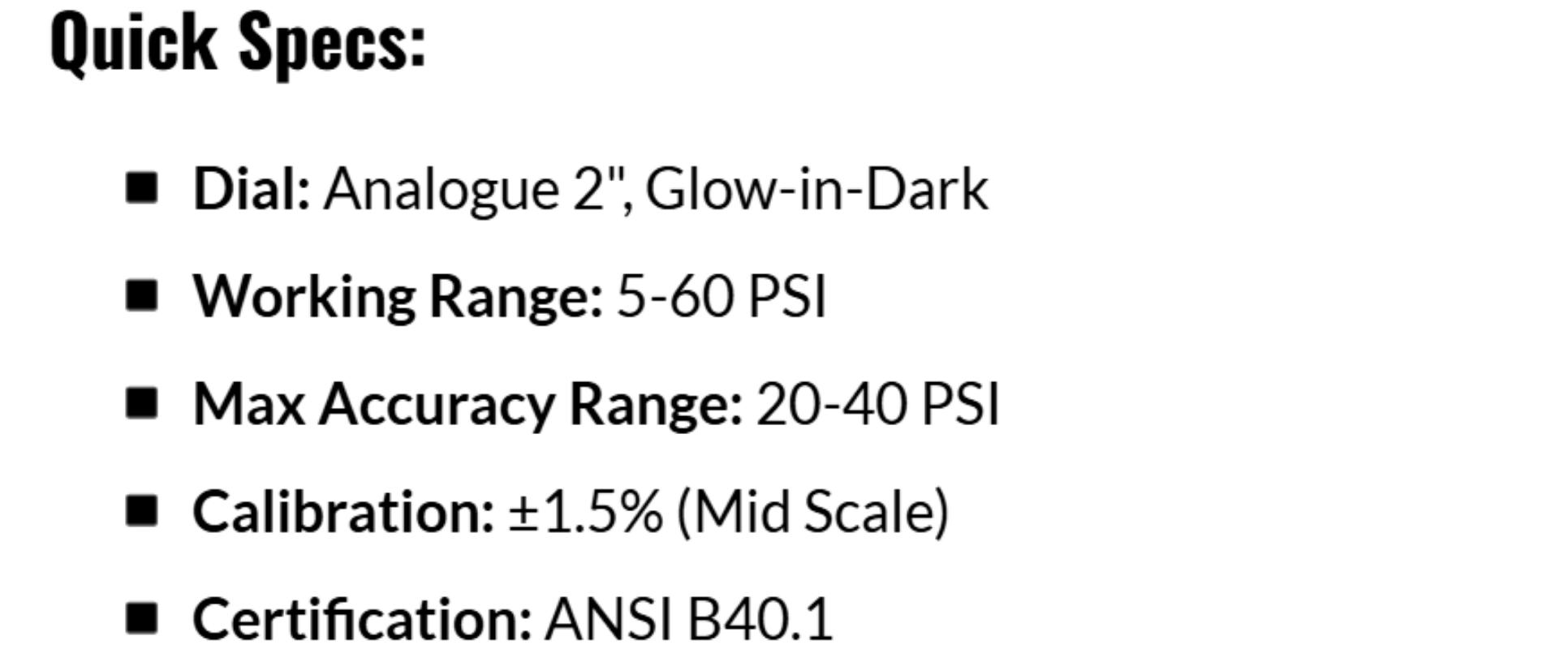 MBX-60 Presta Tire Pressure Gauge for Bikes (Max 60 PSI) | MTB & XC Series