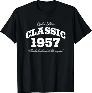 100%cotton 69 Year Old Vintage Classic Car 1957 69th Birthday T-Shirt