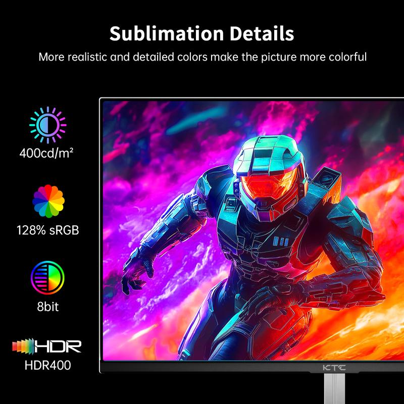 KTC 25'' FHD 1080P OC 400Hz Fast IPS Gaming Monitor, 1080P  Native HDMI 2.0 240Hz, DP 1.4 360Hz, DP Overclocked 400Hz, HDR400 Computer Monitor, FreeSync/G-Sync Compatible, GTG 1MS, Display Port x2 HDMI x2, VESA, Tilt Adjustable, H25X7