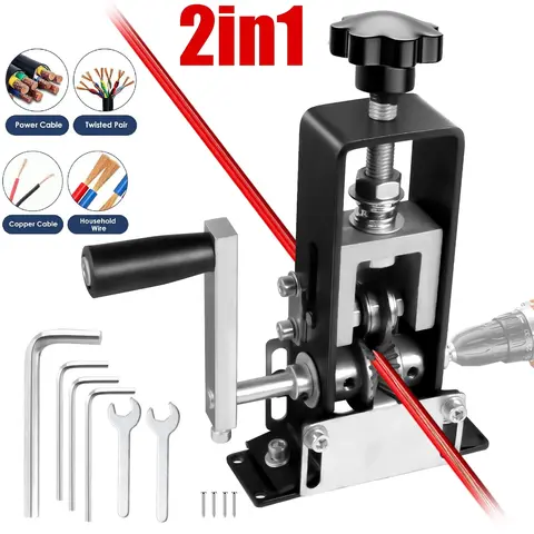 Smart Manual Wire Stripper Machine with Hand Crank and Drill Power Options for 1-25mm Cables Effortless Wire Stripping Tool for Professionals Hand Tools Tools Gadgets