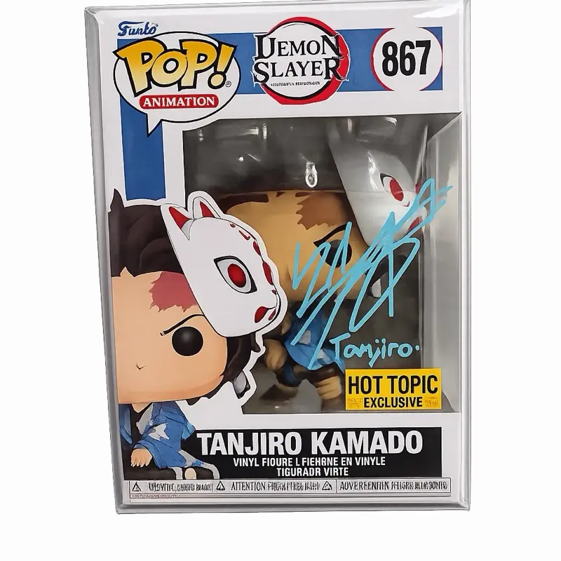 Demon Slayer Tanjiro Kamado 867 HT PSA Autographed Funko Pop! Figure by Zach Aguilar