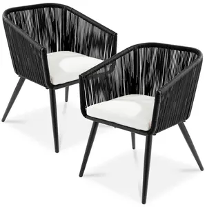 Best Choice Products Set of 2 Outdoor Patio Dining Chairs Woven Wicker Seating 250lb Capacity