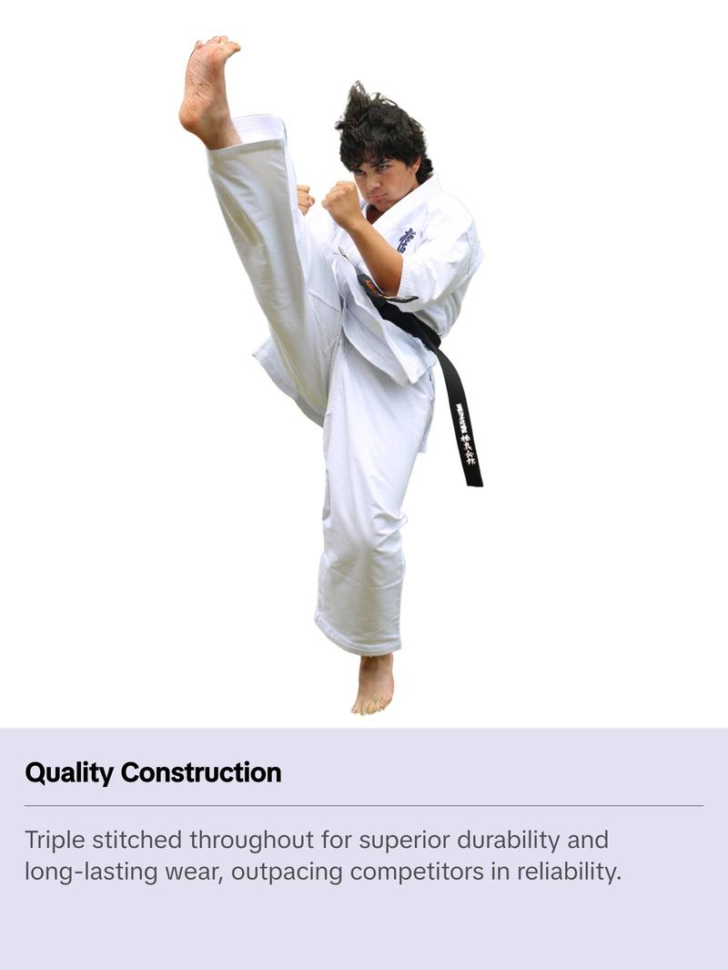 12-OZ BLEACHED KYOKUSHIN UNIFORM STRETCH COTTON