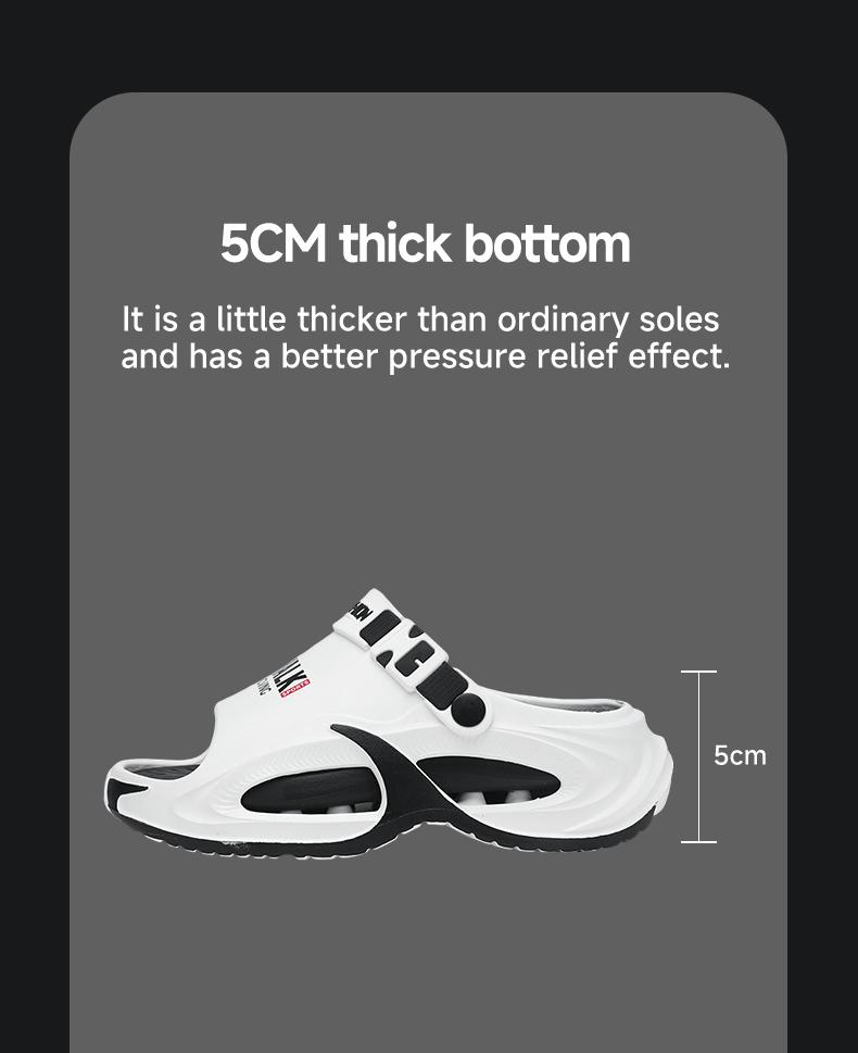 Summer Mens Sandals & Slippers Indoor Outdoor Lazy Shoes Beach Sandals Soft Cushion Arch Support Non-Slip Durable Quick Drying Easy Clean 5cm Heel Height Summer Mens Sandals & Slippers Indoor Outdoor Lazy Shoes Beach Sandals Soft Cushion Arch Support Non-Slip Durable Quick Drying Easy Clean 5cm Heel Height