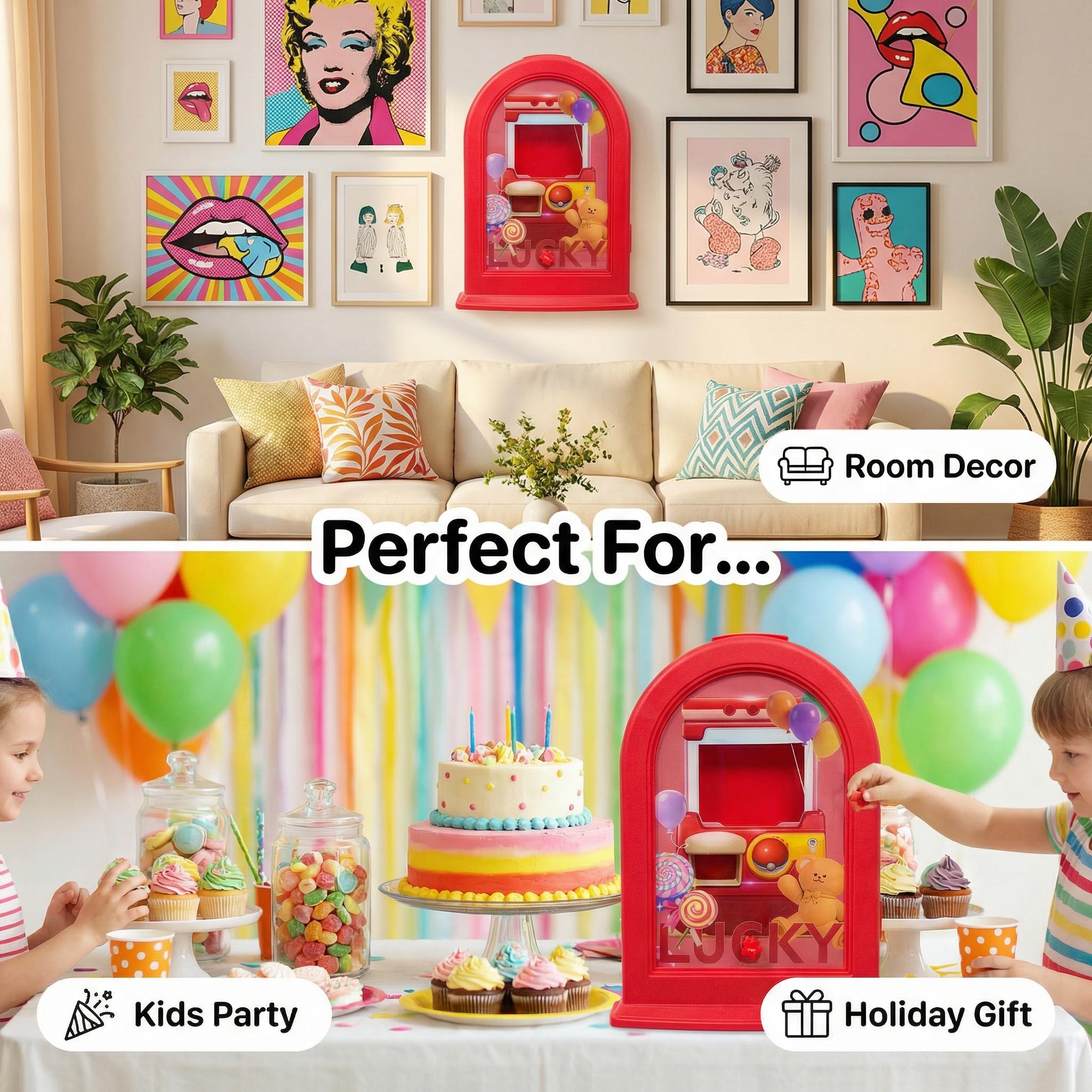 Candy Dispenser Wall Frame, Fun Birthday Gift Idea,Interactive Candy Machine home Decor,Viral TikTok Gift