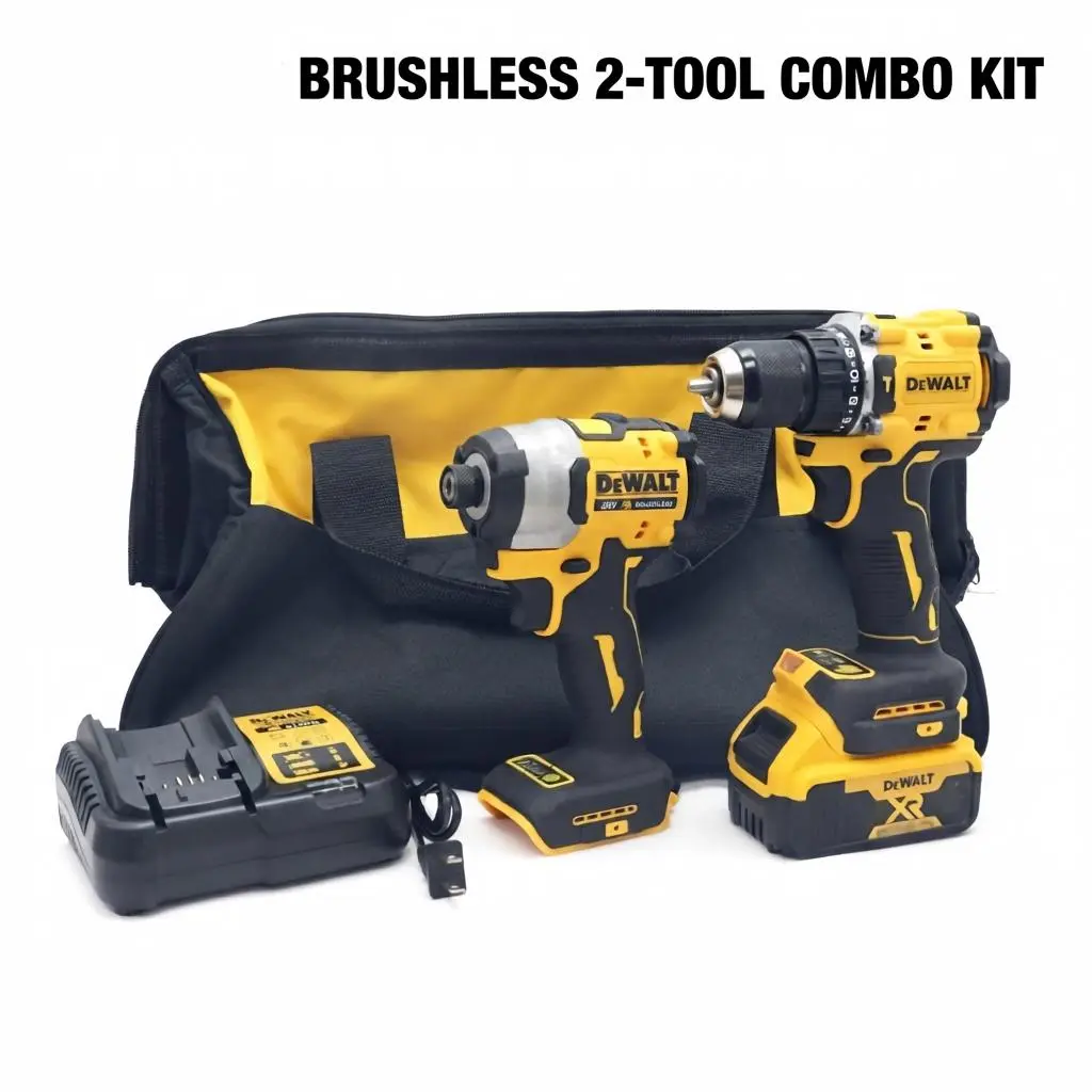 DEWALT DCF850 & DCF805 XR Brushless Cordless Impact Wrench Set Kit - Lithium Batteries, Fast Rotation, Light Weight, Electronic Brake, Control Mode, High NM Torque for Contractors, Quick Tasks, Construction drive square