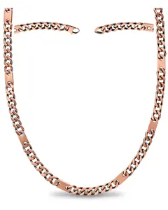 MagnetRX Copper Magnetic Therapy Necklace Curb Chain -  30000 Gauss Strength, Hypoallergenic, Gift Box Included - Jewelry Men
