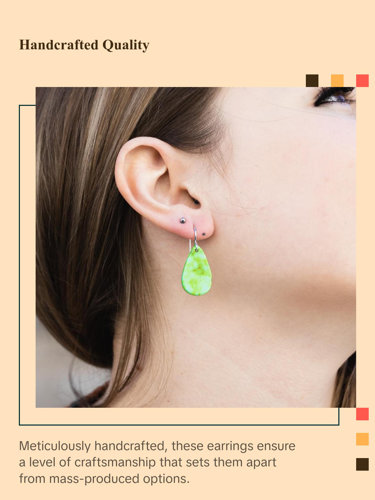 Radiante: Upcycled Sonoran Green Earrings