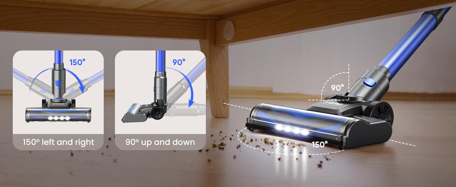 Yoma Cordless Vacuum Cleaner, 6 in 1 Ultra-Quiet Stick Vacuum for Home Cleaning, 2200mAh Battery Up to 45mins Runtime, Powerful Lightweight Handheld Wireless Vacuum for Home/Car on Rugs, Hardwood Floors, Carpets, Pet Hair Yoma Cordless Vacuum Cleaner, 6 in 1 Ultra-Quiet Stick Vacuum for Home Cleaning, 2200mAh Battery Up to 45mins Runtime, Powerful Lightweight Handheld Wireless Vacuum for Home/Car on Rugs, Hardwood Floors, Carpets, Pet Hair