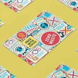 Eco-Friendly Kraft Sticker Pack (11-Piece Set)