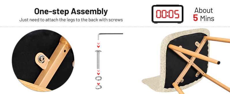 Homy Casa Charlton Suede Dining Chairs Light Luxury Ergonomic Design for Living Room & Lounge Use Foam Interior Seater Furniture