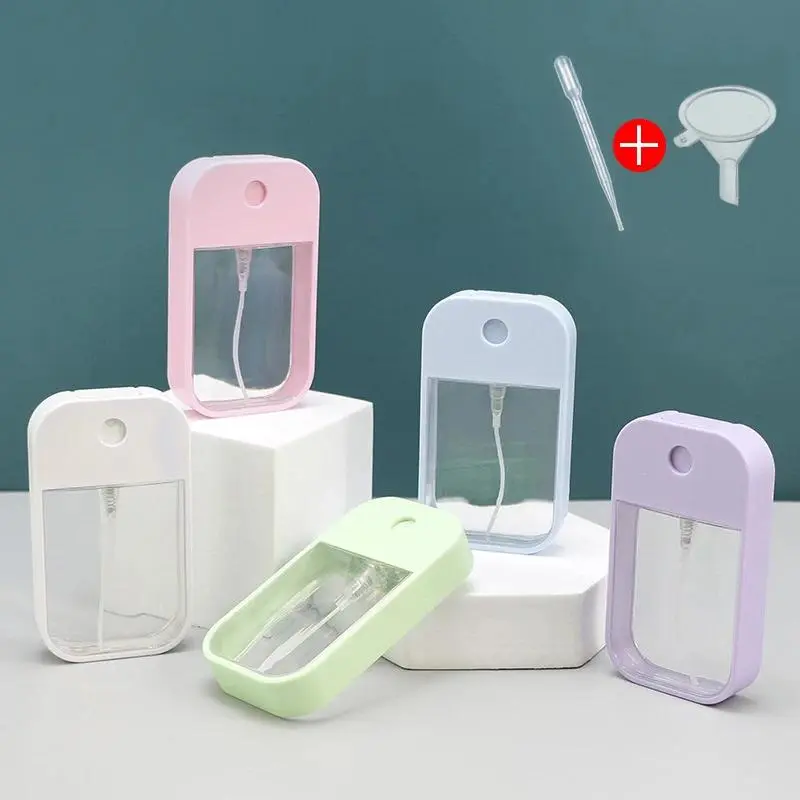 45ml Plastic Card Canister Press-Type Travel Perfume Spray Bottle, White/Pink/Blue Water Mist Storage Bottles & Jars for Hand Sanitizer, Oral Spray Use, Travel Perfume Spray Storage Bottles & Jars