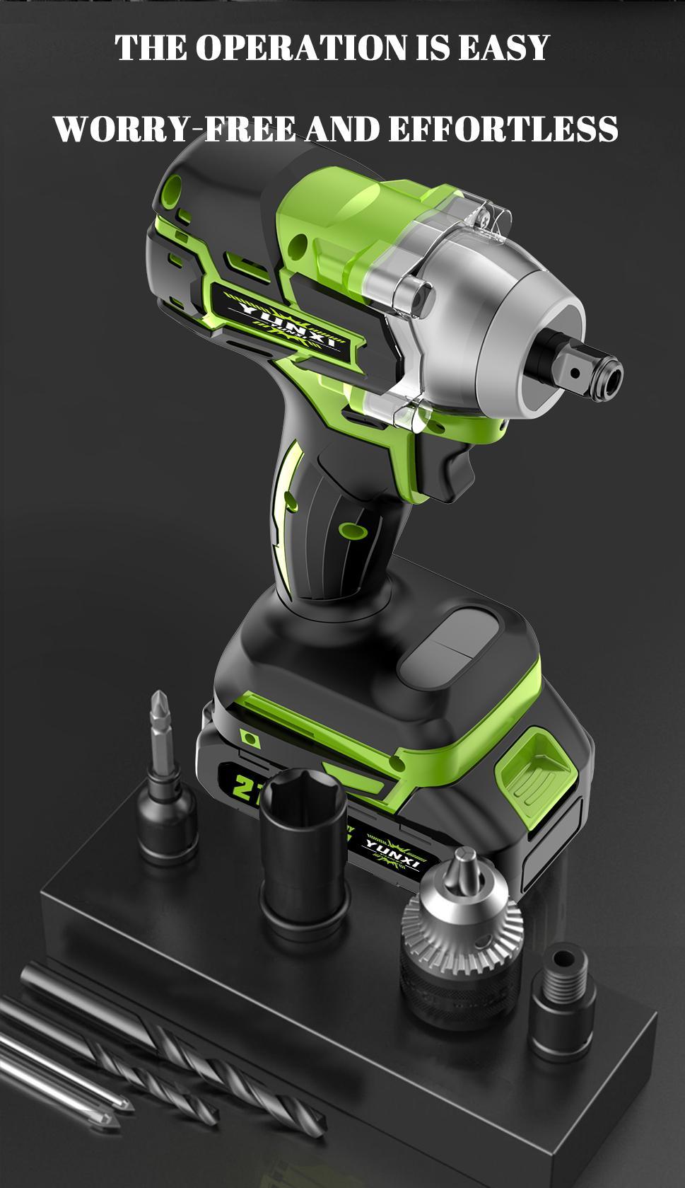 21V Brushless Cordless Impact Wrench - 1/2 in Drive, 450N.m High Torque, 3500RPM Power Tool, 4.0Ah Battery, Charger & Socket Kit, Cordless Brushless Tool for Car Tire Repairs, Ideal Gift for Men, Cordless Brushless Tools, Power Tools