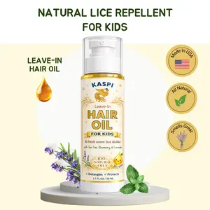 Anti-Lice Leave-In Hair Oil For Kids 1.7oz - Prevent and Repel Lice Naturally, Non-Toxic and 100% Natural, Conditions and Detangles, Add Shine, Smells Great
