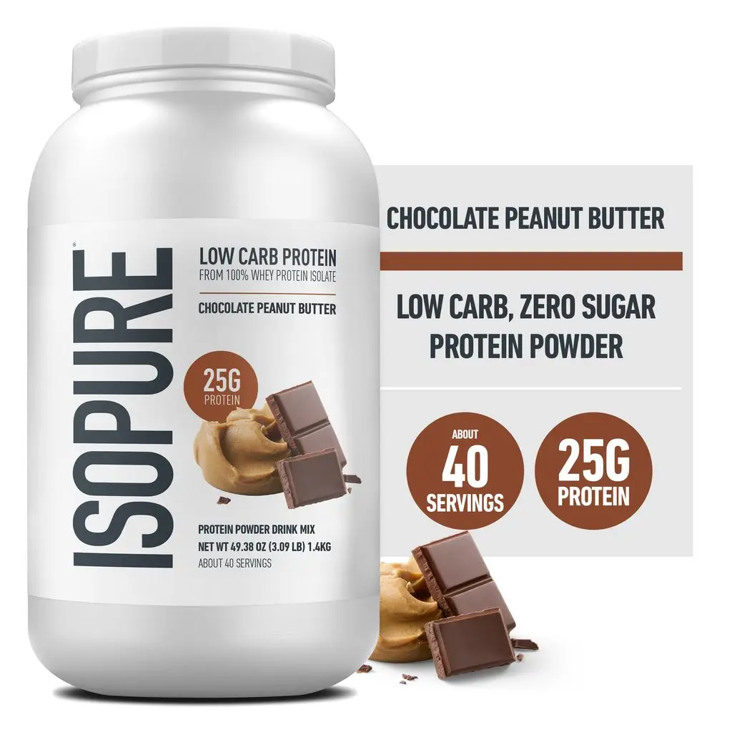 Isopure, Low Carb 100% Whey Protein Isolate, 25 g Protein Powder, 3 lb