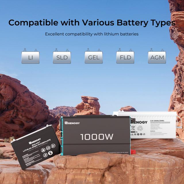 Renogy 1000W 12V Pure Sine Wave Solar Inverter Home Use Power Battery Converter