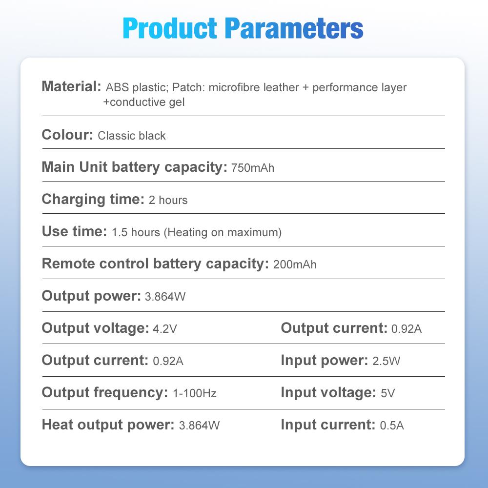 Mini Massage Patch with 3 Level Heating 6 Modes for Shoulder Neck Back Waist Leg Muscle Relaxation Menstrual Care Portable Design full body massager Mini Massage Patch with 3 Level Heating 6 Modes for Shoulder Neck Back Waist Leg Muscle Relaxation Menstrual Care Portable Design full body massager