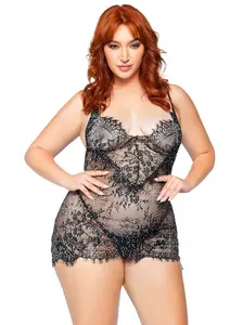 Meant To Be Plus Lace Dress Set