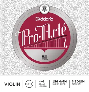 D'Addario Pro-Arte Violin String Set, 4/4 Scale, Medium Tension