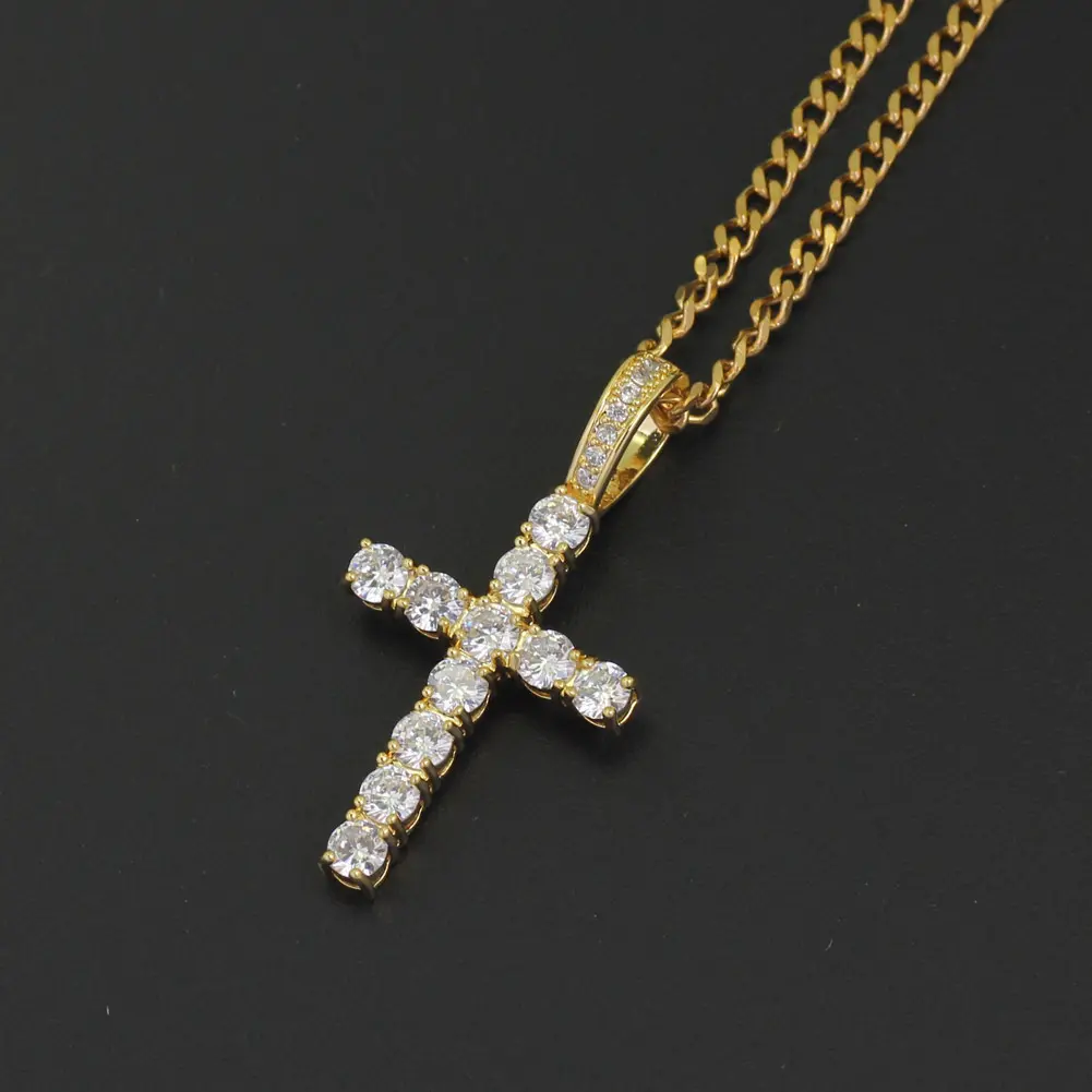 (Gold) Cross+Chain 60cm