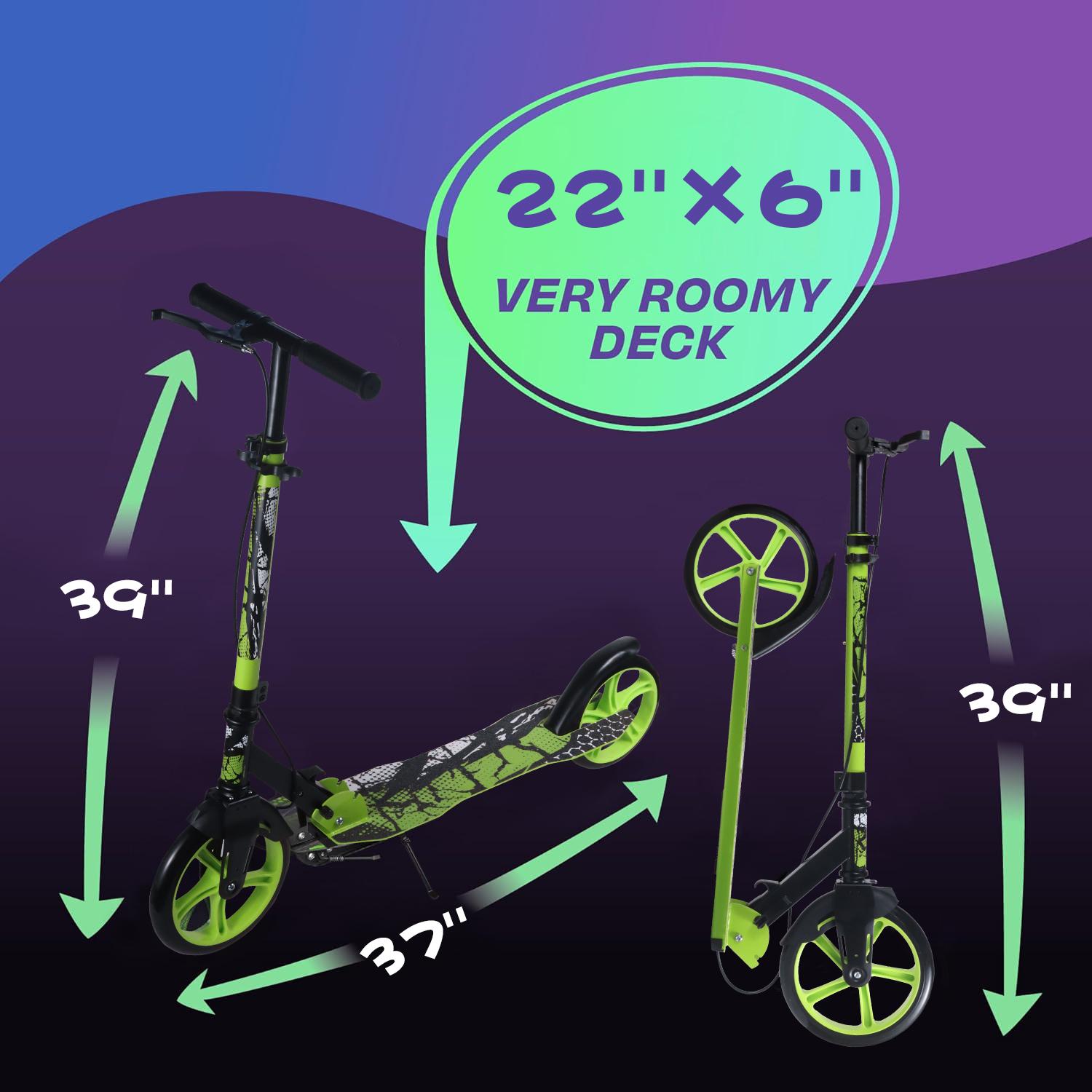 Aodi Heavy-Duty Stunt Scooter for Kids 6+ – 220Lbs Max Load, 3-Level Adjustable Handlebar, Foldable & Durable