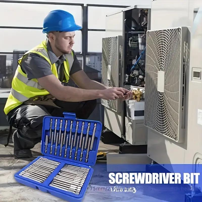 50pcs 75mm Extra Long Magnetic Screwdriver Set, Special-shaped Cross Slotted Hexagonal U-shaped Screwdriver Extension Rod Electric Drill Set Tool 50pcs 75mm Extra Long Magnetic Screwdriver Set, Special-shaped Cross Slotted Hexagonal U-shaped Screwdriver Extension Rod Electric Drill Set Tool