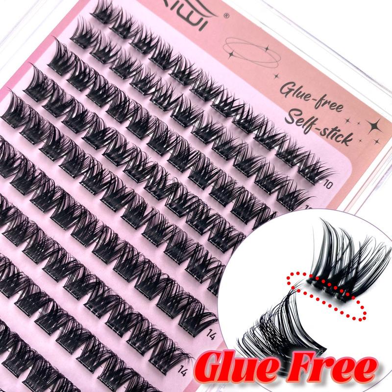 MIKIWI D Curl 110PCS Lash Clusters Wispy Glue Free Eyelash Extensions Fluffy Self Adhesive Individual Lashes 10-16mm Mix Length Natural DIY Cluster Lashes With Soft Thin Band MIKIWI D Curl 110PCS Lash Clusters Wispy Glue Free Eyelash Extensions Fluffy Self Adhesive Individual Lashes 10-16mm Mix Length Natural DIY Cluster Lashes With Soft Thin Band