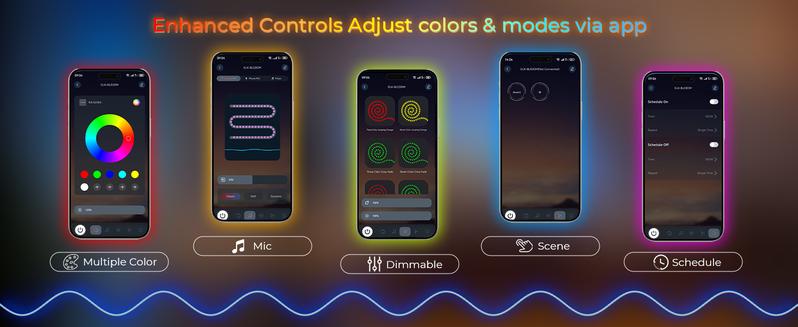 100FT Led Neon Rope Lights - Flexible Led Control with App/Remote Rope Lights 16.4FT Multiple Modes RGB IP65 Waterproof Outdoor Neon Music Sync Gaming Strip for Christmas Decor Indoor/Outdoor