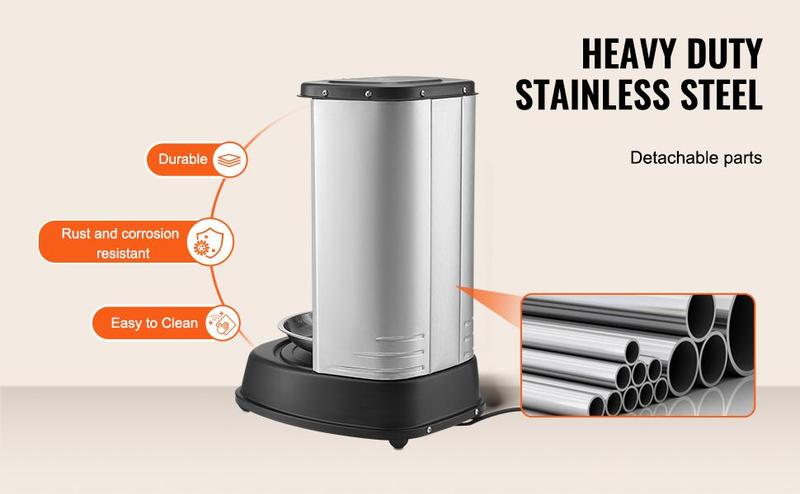 VEVOR Stainless Steel Shawarma Grill Machine Vertical Gyro Rotisserie Doner