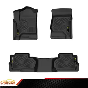 TPE Floor Mats Fits 2014-2019 Chevy Silverado Sierra 1500 2500 3500 Double Cab