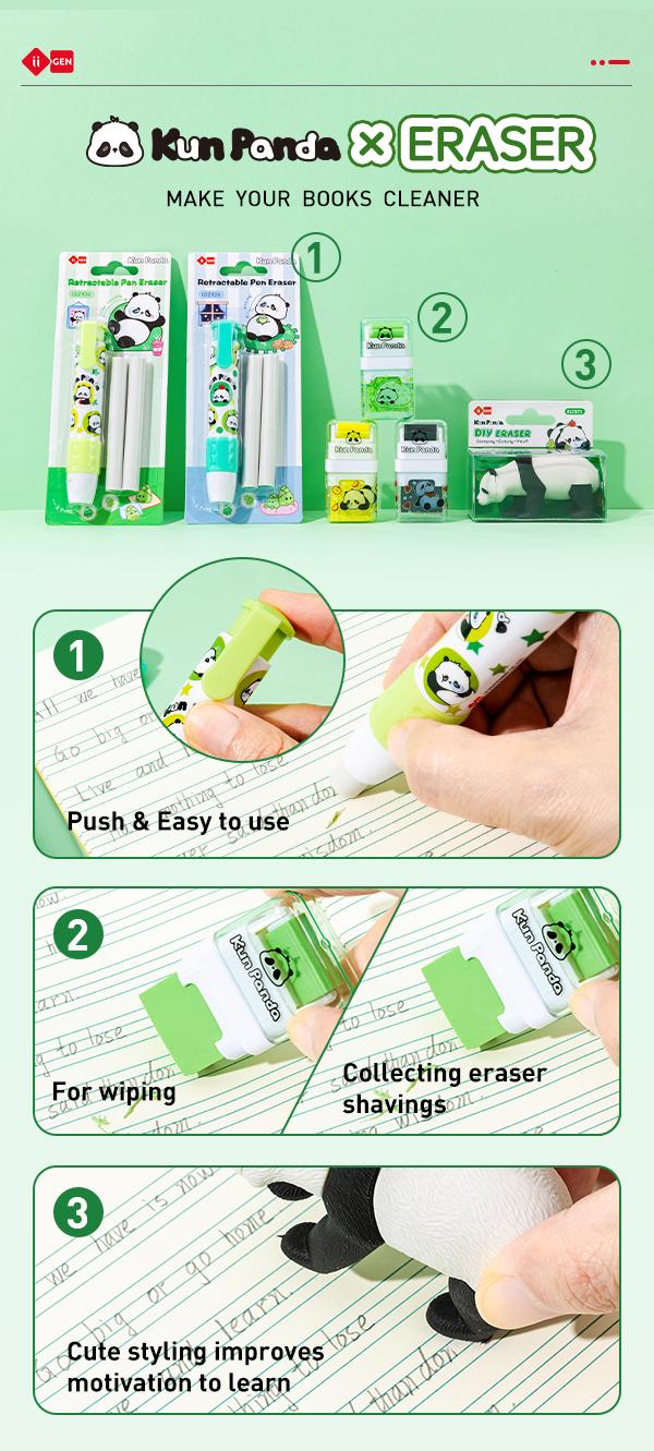 iiGEN KunPanda All-in-One School Supply Set - Ultimate School Supplies Bundle Pencil Case, Mechanical Pencils,Gel Pens,Markers,Eraser,Ruler & Striker for Students - Back to School Essentials!