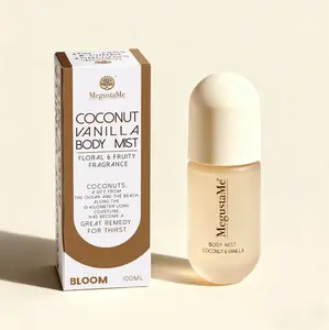 MegustaMe Coconut Vanilla Body Mist 3.38 fl oz Paraben-Free Phthalate-Free Long-Lasting Gourmand Fragrance for Daily Wear