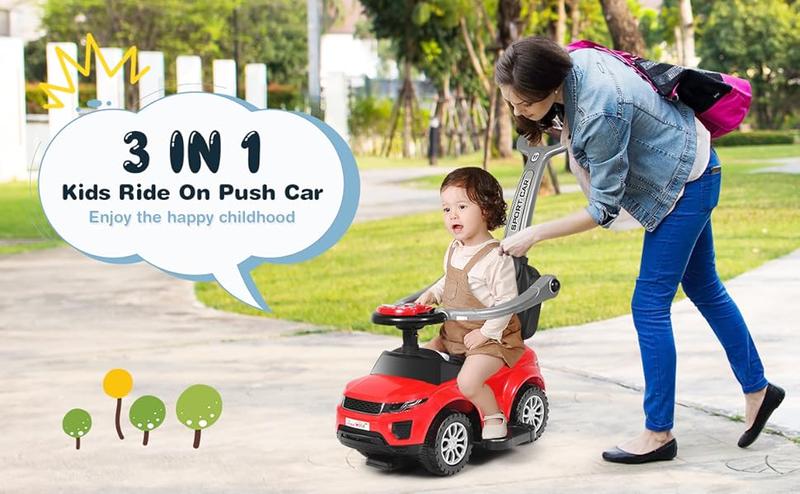 3 in 1 Ride on Push Car, Stroller Sliding Walking Car with Horn, Music, Light, Under Seat Storage, Parental Handle, Armrest Guardrails,Christmas Festival Gift Black Friday Cyber Monday 3 in 1 Ride on Push Car, Stroller Sliding Walking Car with Horn, Music, Light, Under Seat Storage, Parental Handle, Armrest Guardrails,Christmas Festival Gift Black Friday Cyber Monday