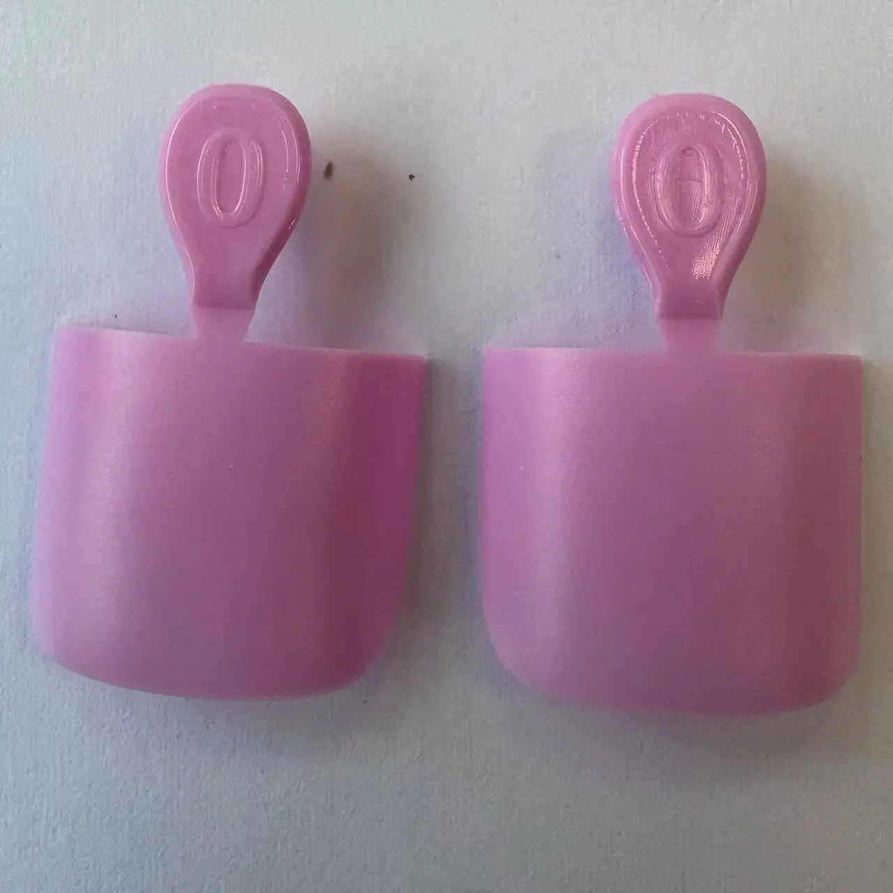 Short Sharp Square Pure Color Toe Nail Tips Pink