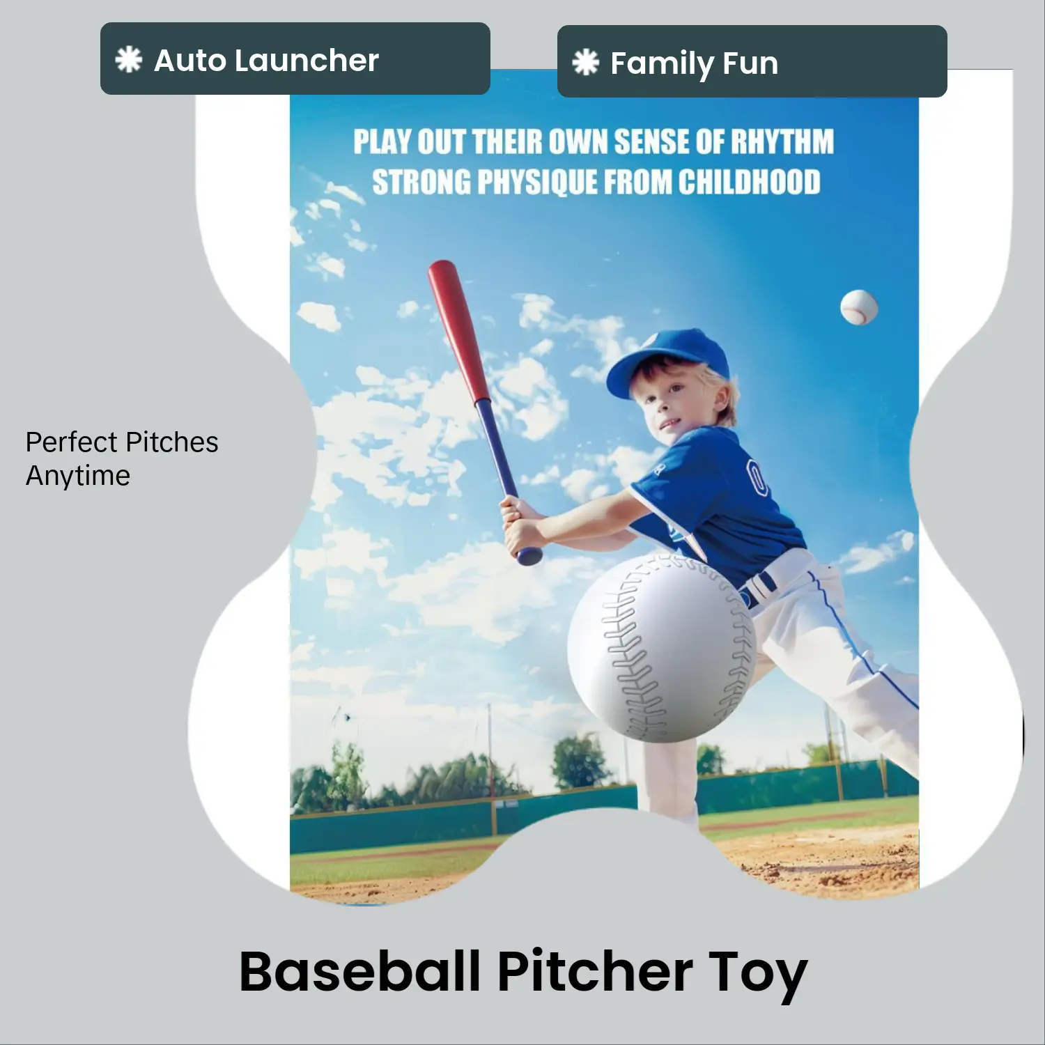 Plastic Automatic Pitching Machine Toy Set for 6-8 Years Kids, Outdoor Sports Training Kit with Auto Launcher, Family Fun Father-Son Bonding Gift