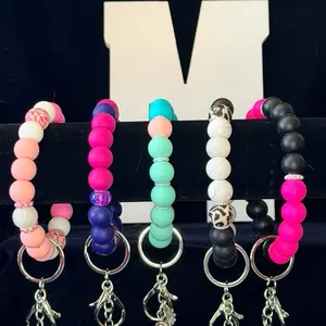 Silicon wristlet keychains t